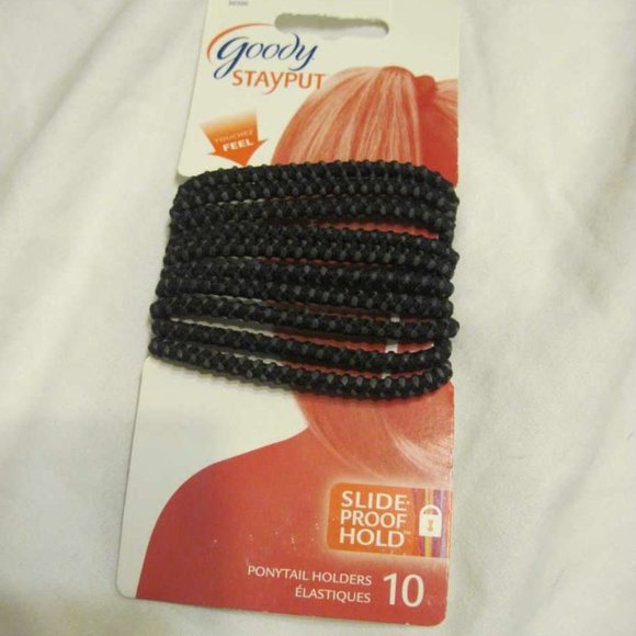 10 Goody Stay Put Slide Proof Hold Fit Hair Bands - Picture 7 of 7